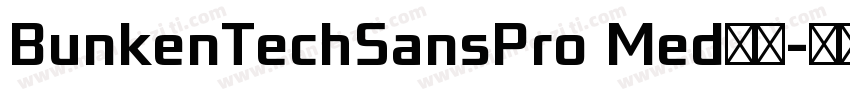 BunkenTechSansPro Med字体字体转换